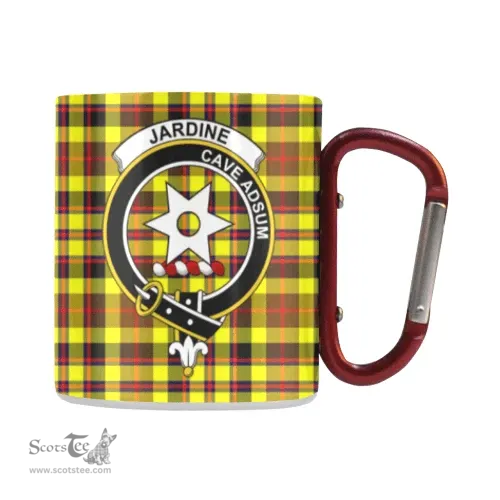 Scottish Jardine Family Crest and Yellow Tartan Personalized Coffee Mugs Scotland Gifts Scottish Plaid Tartan Plaid