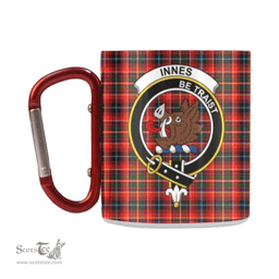 Scottish Innes Family Crest and Red Tartan Personalized Coffee Mugs Scotland Gifts Scottish Plaid Tartan Plaid