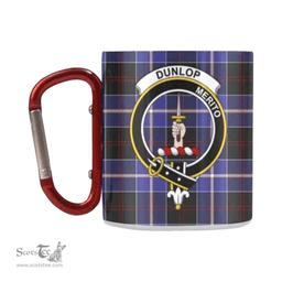 Scottish Dunlop Family Crest and Blue Tartan Personalized Coffee Mugs Scotland Gifts Scottish Plaid Tartan Plaid
