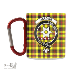 Scottish Jardine Family Crest and Yellow Tartan Personalized Coffee Mugs Scotland Gifts Scottish Plaid Tartan Plaid