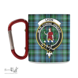 Scottish Lyon Clan Family Crest and Green - Blue Tartan Personalized Coffee Mugs Scotland Gifts Scottish Plaid Tartan Plaid