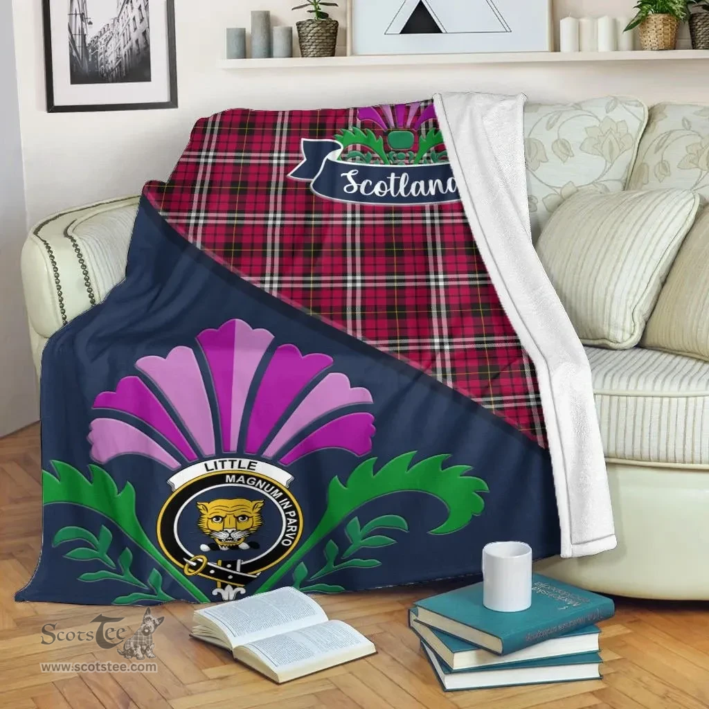 Scottish Little Clant Tartan Blanket - Crest Scotland Thistle Scottish Plaid Tartan Plaid