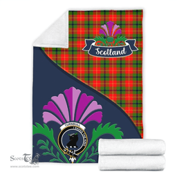 Scottish Turnbull Clant Tartan Blanket - Crest Scotland Thistle Scottish Plaid Tartan Plaid