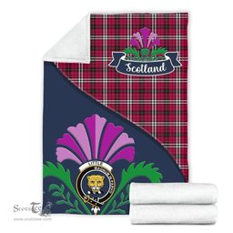 Scottish Little Clant Tartan Blanket - Crest Scotland Thistle Scottish Plaid Tartan Plaid