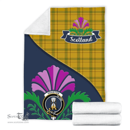 Scottish Houston Clant Tartan Blanket - Crest Scotland Thistle Scottish Plaid Tartan Plaid