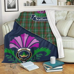 Scottish Gayre Clant Tartan Blanket - Crest Scotland Thistle Scottish Plaid Tartan Plaid