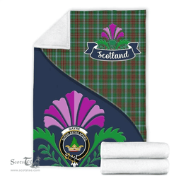 Scottish Gayre Clant Tartan Blanket - Crest Scotland Thistle Scottish Plaid Tartan Plaid