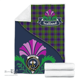 Scottish Whitelaw Clant Tartan Blanket - Crest Scotland Thistle Scottish Plaid Tartan Plaid