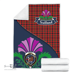 Scottish Innes Clant Tartan Blanket - Crest Scotland Thistle Scottish Plaid Tartan Plaid