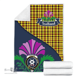 Scottish Jardine Clant Tartan Blanket - Crest Scotland Thistle Scottish Plaid Tartan Plaid