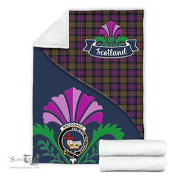 Scottish MacDonald (Clan Donald) Clant Tartan Blanket - Crest Scotland Thistle Scottish Plaid Tartan Plaid