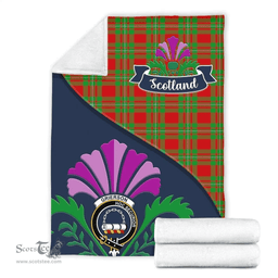 Scottish Grierson Clant Tartan Blanket - Crest Scotland Thistle Scottish Plaid Tartan Plaid