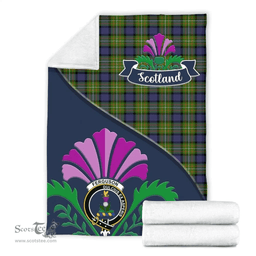 Scottish Fergusson Clant Tartan Blanket - Crest Scotland Thistle Scottish Plaid Tartan Plaid