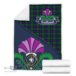 Scottish Schaw (of Sauchie) Clant Tartan Blanket - Crest Scotland Thistle Scottish Plaid Tartan Plaid