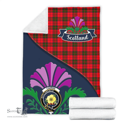 Scottish Cairns Clant Tartan Blanket - Crest Scotland Thistle Scottish Plaid Tartan Plaid