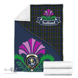 Scottish Murray (of Dysart) Clant Tartan Blanket - Crest Scotland Thistle Scottish Plaid Tartan Plaid