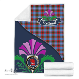 Scottish Pentland Clant Tartan Blanket - Crest Scotland Thistle Scottish Plaid Tartan Plaid