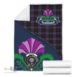 Scottish Nairn Clant Tartan Blanket - Crest Scotland Thistle Scottish Plaid Tartan Plaid