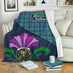 Scottish Falconer Clant Tartan Blanket - Crest Scotland Thistle Scottish Plaid Tartan Plaid