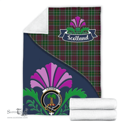 Scottish Crosbie Clant Tartan Blanket - Crest Scotland Thistle Scottish Plaid Tartan Plaid