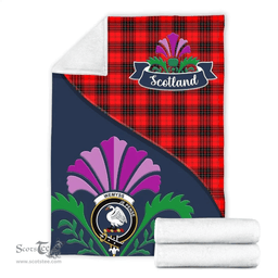 Scottish Wemyss Clant Tartan Blanket - Crest Scotland Thistle Scottish Plaid Tartan Plaid