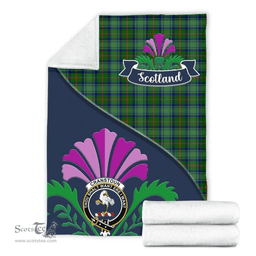 Scottish Cranstoun Clant Tartan Blanket - Crest Scotland Thistle Scottish Plaid Tartan Plaid