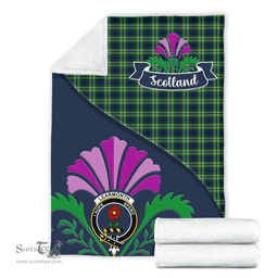 Scottish Learmonth Clant Tartan Blanket - Crest Scotland Thistle Scottish Plaid Tartan Plaid