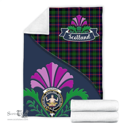 Scottish Urquhart Clant Tartan Blanket - Crest Scotland Thistle Scottish Plaid Tartan Plaid
