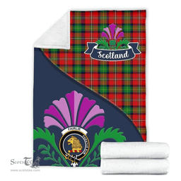 Scottish Fairlie Clant Tartan Blanket - Crest Scotland Thistle Scottish Plaid Tartan Plaid
