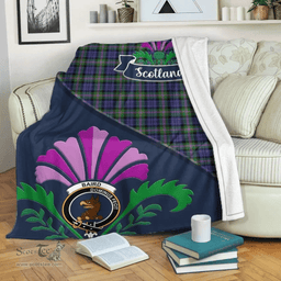 Scottish Baird Clant Tartan Blanket - Crest Scotland Thistle Scottish Plaid Tartan Plaid