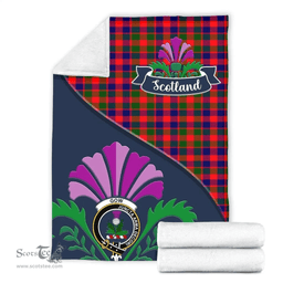 Scottish Gow (of Skeoch) Clant Tartan Blanket - Crest Scotland Thistle Scottish Plaid Tartan Plaid