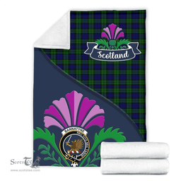 Scottish Bannatyne Clant Tartan Blanket - Crest Scotland Thistle Scottish Plaid Tartan Plaid