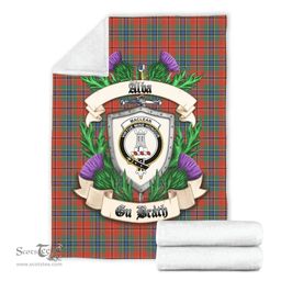 Scottish MacLean of Duart Ancient Clan Tartan Blanket - Crest Thistle Style Scottish Plaid Tartan Plaid