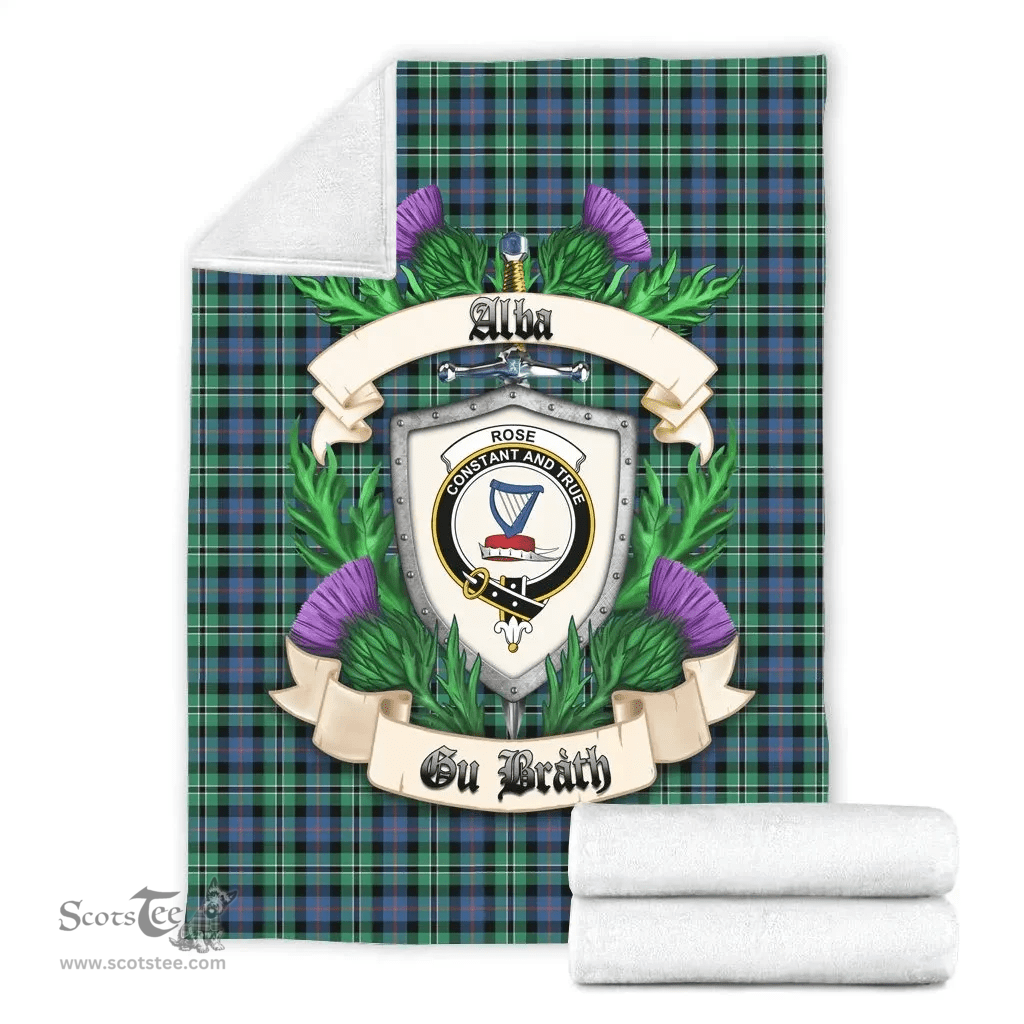Scottish Rose Hunting Ancient Clan Tartan Blanket - Crest Thistle Style Scottish Plaid Tartan Plaid