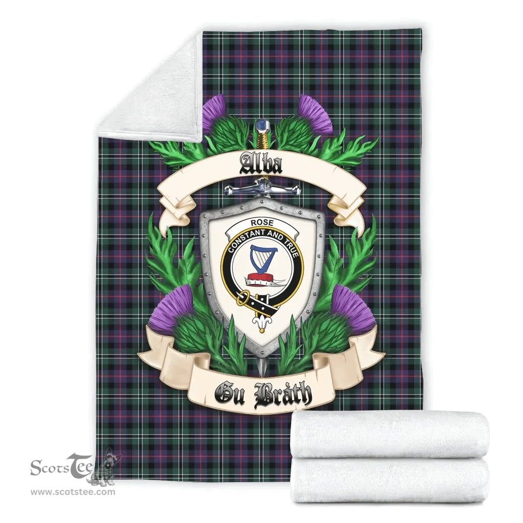 Scottish Rose Hunting Modern Clan Tartan Blanket - Crest Thistle Style Scottish Plaid Tartan Plaid