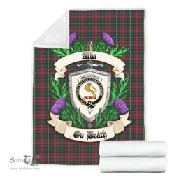 Scottish MacKintosh Hunting Modern Clan Tartan Blanket - Crest Thistle Style Scottish Plaid Tartan Plaid