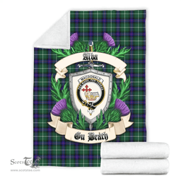 Scottish MacDonald of the Isles Hunting Modern Clan Tartan Blanket - Crest Thistle Style Scottish Plaid Tartan Plaid