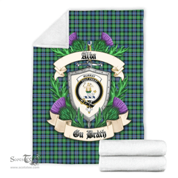 Scottish Murray of Atholl Ancient Clan Tartan Blanket - Crest Thistle Style Scottish Plaid Tartan Plaid
