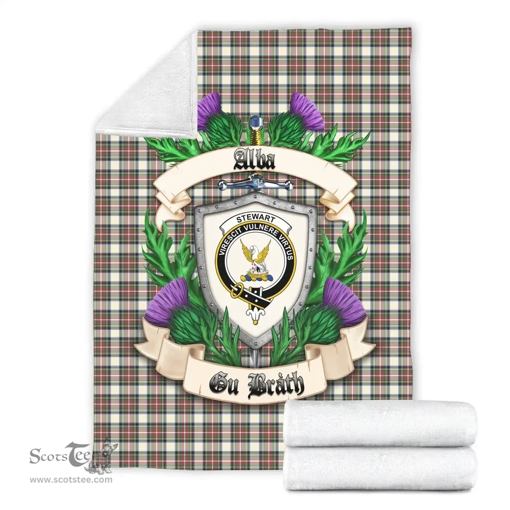 Scottish Stewart Dress Ancient Clan Tartan Blanket - Crest Thistle Style Scottish Plaid Tartan Plaid