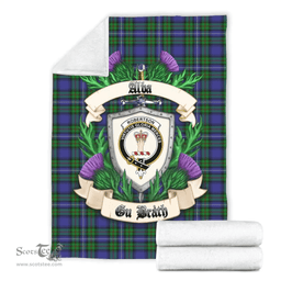 Scottish Robertson Hunting Modern Clan Tartan Blanket - Crest Thistle Style Scottish Plaid Tartan Plaid