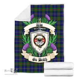 Scottish MacLeod of Harris Modern Clan Tartan Blanket - Crest Thistle Style Scottish Plaid Tartan Plaid