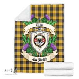 Scottish MacLeod of Lewis Ancient Clan Tartan Blanket - Crest Thistle Style Scottish Plaid Tartan Plaid
