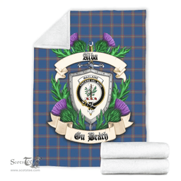 Scottish MacLaine of Loch Buie Hunting Ancient Clan Tartan Blanket - Crest Thistle Style Scottish Plaid Tartan Plaid