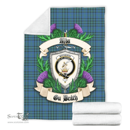 Scottish Matheson Hunting Ancient Clan Tartan Blanket - Crest Thistle Style Scottish Plaid Tartan Plaid