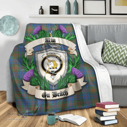 Scottish Stewart of Appin Hunting Ancient Clan Tartan Blanket - Crest Thistle Style Scottish Plaid Tartan Plaid
