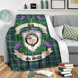 Scottish MacDonald of the Isles Hunting Ancient Clan Tartan Blanket - Crest Thistle Style Scottish Plaid Tartan Plaid