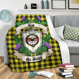 Scottish MacLeod of Lewis Modern Clan Tartan Blanket - Crest Thistle Style Scottish Plaid Tartan Plaid
