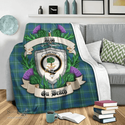 Scottish Hamilton Hunting Ancient Clan Tartan Blanket - Crest Thistle Style Scottish Plaid Tartan Plaid