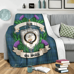 Scottish Matheson Hunting Ancient Clan Tartan Blanket - Crest Thistle Style Scottish Plaid Tartan Plaid