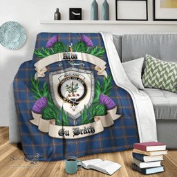 Scottish MacLaine of Loch Buie Hunting Ancient Clan Tartan Blanket - Crest Thistle Style Scottish Plaid Tartan Plaid